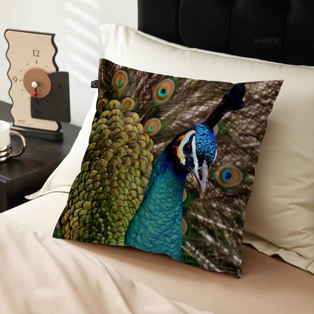 Peacock Pillow Gift Home Office Decoration Pillow Bedroom Sofa Car Cushion CoverPillow Case