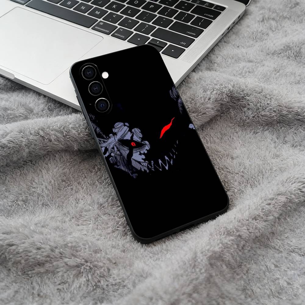 Hot anime-Black-C- Clover Soft Silicone Phone Case for Samsung Galaxy A73/A71/A72/A70/A53/A52/A51 - Black