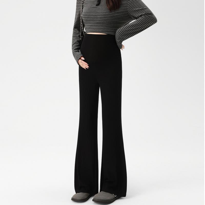 

2026 New Style Maternity Micro-Flare Elastic Pants – Belly Support, Non-Constricting, Long Pants for Spring and Autumn. M