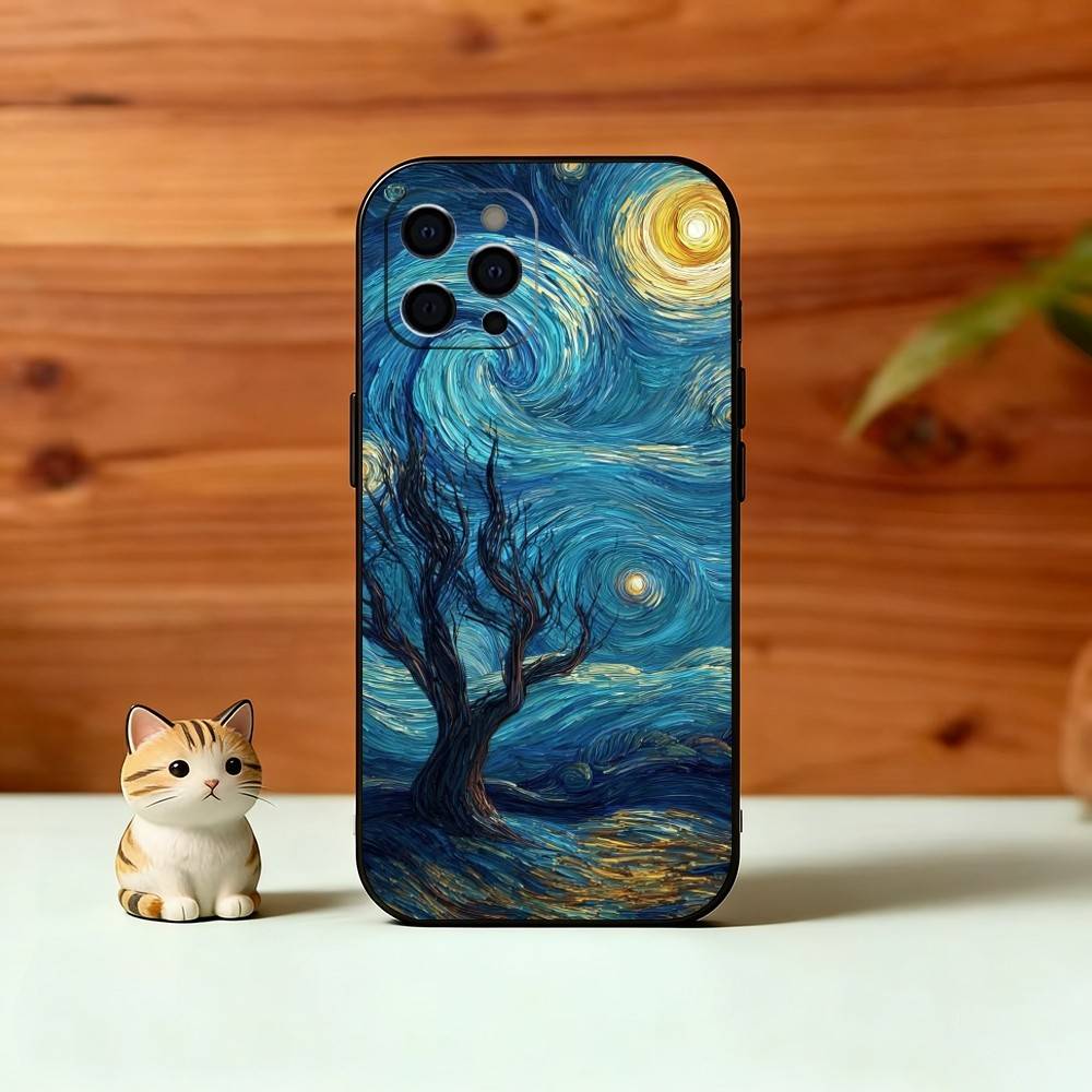 T-The S-Starry N-Night Phone Case Silicone Soft For IPhone 17 16 15 14 13 12 11 X XR Plus Pro Max Plus
