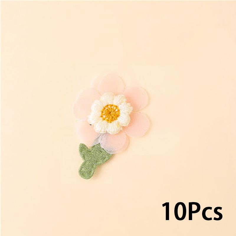10Pcs Sewing Supplies Embroidery DIY Sewing Applique Small Daisies Flower Patch Yarn Flowers