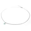 Glory_Arden Surgical Steel Aquamarine Gemstone Necklace / Ghmn-134