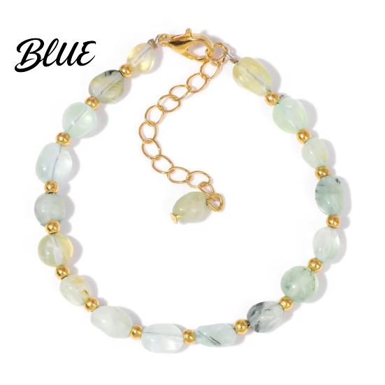 Durable Jewelry Women Bracelet Irregular Natural Stone Beads Adjustable Length