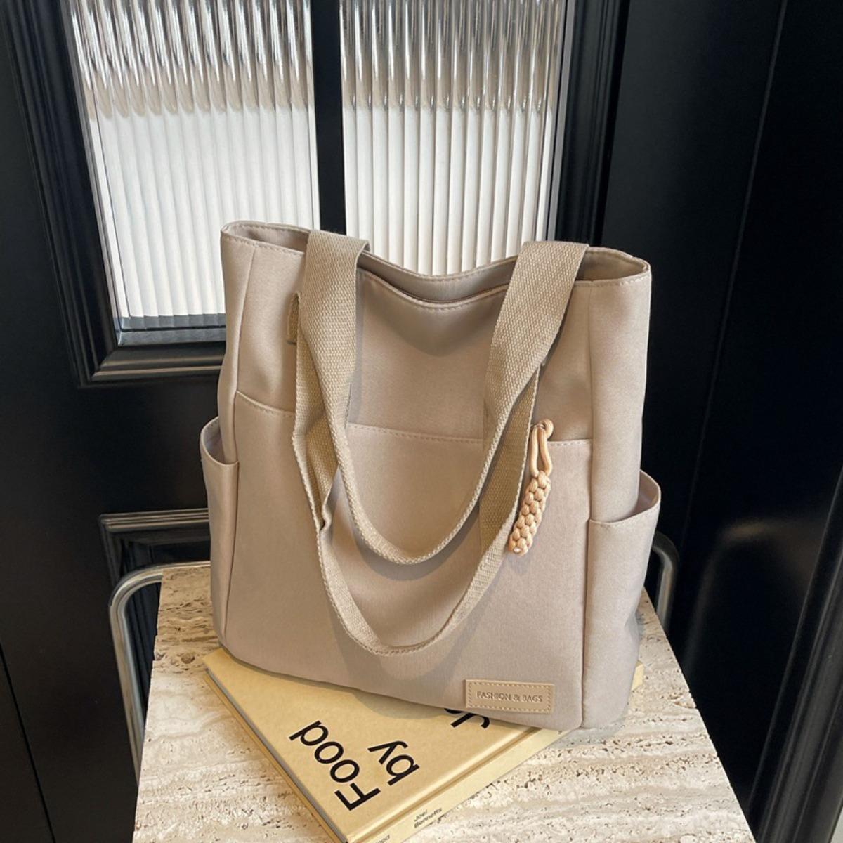 

Повседневная наплечная сумка, Женская наплечная сумка большой вместимости, Японская холщовая сумка, Студенческая сумка для занятий, Женская универсальная сумка подмышку One Size хаки