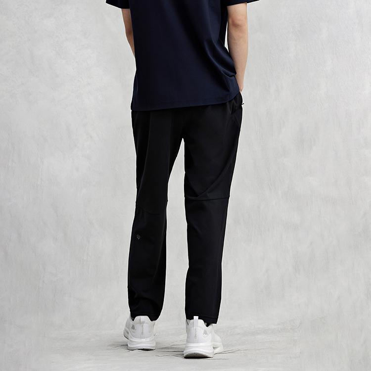 Kappa Gara Series Lightweight Solid Color Versatile Cool Feeling Sports Long Pants Men Bottoms Black K0E32AK44