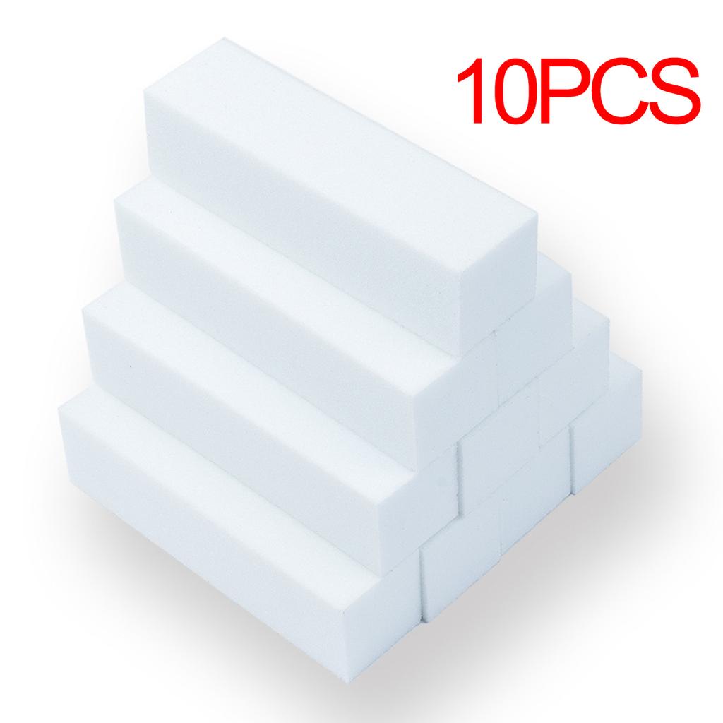 5PCS/10PCS Sponge Buffer Block Set Nail Files Manicure Pedicure Care Nail Art Buffing Sanding Polishing White Sponge Nail Tools