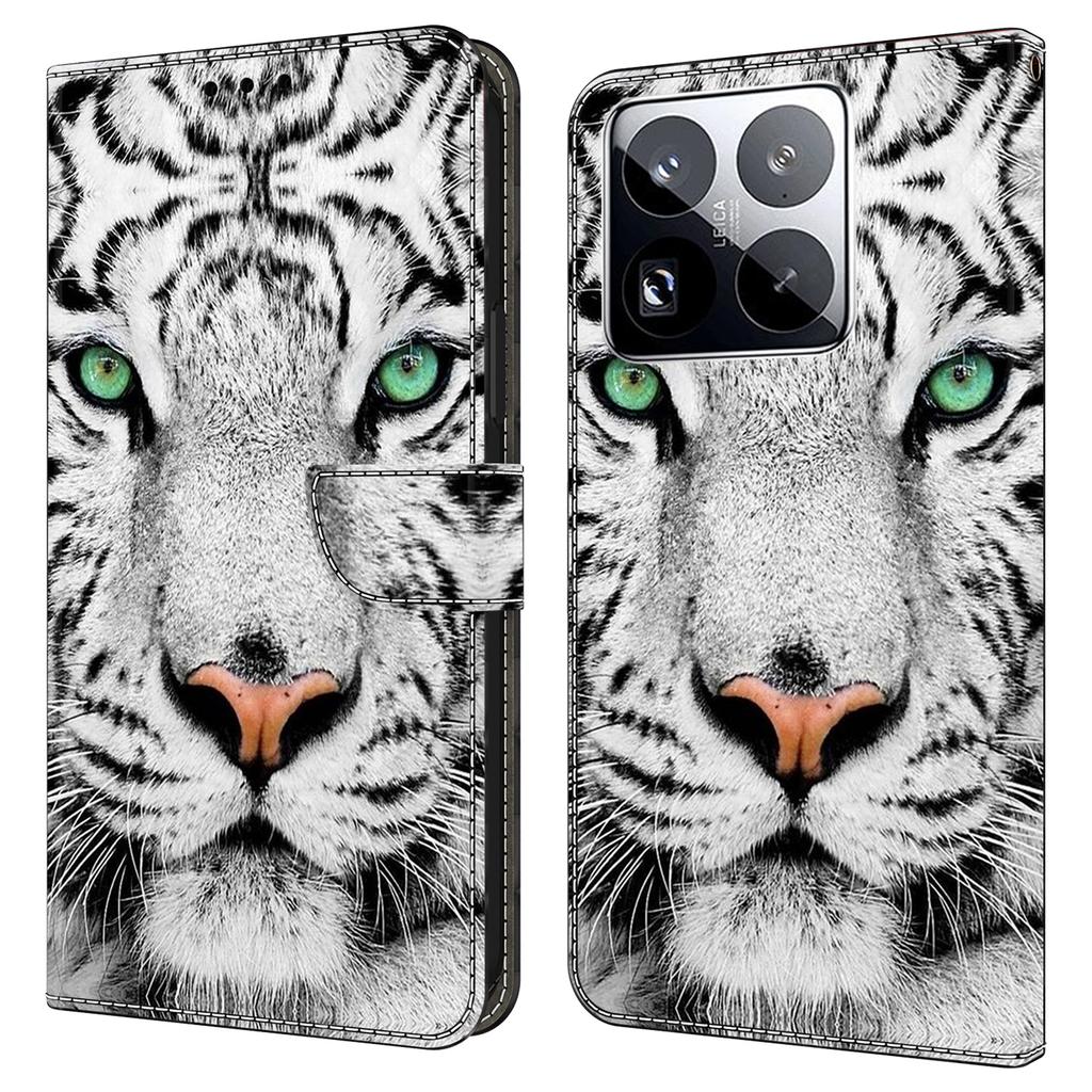 For Xiaomi 15 Pro Case with Card Slot Pattern Printed TPU+PU Leather Flip Phone Cover