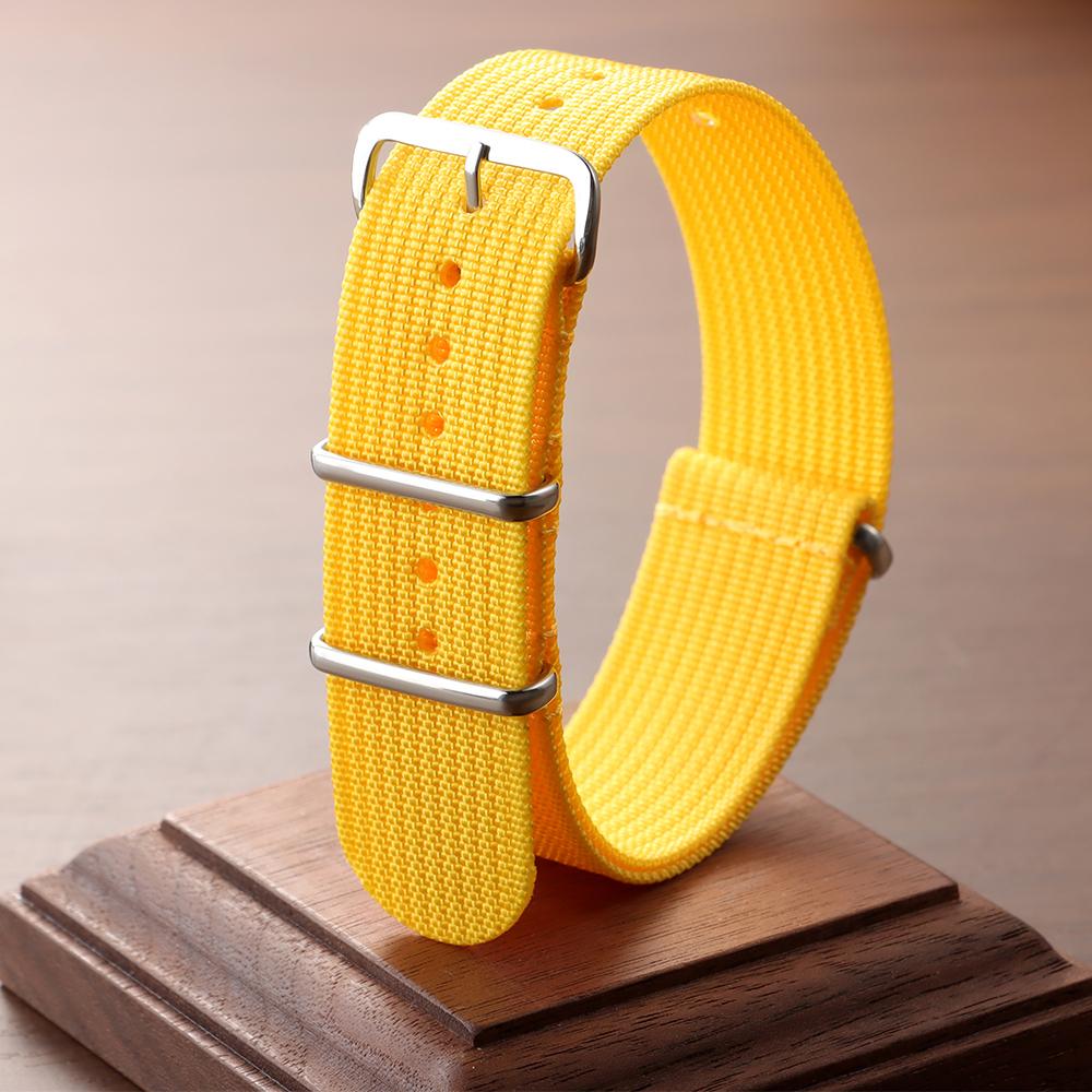 Premium Nylon Watch Band Ribbed Nylon Straps for Military Ballistic Fabric Watchband 18mm 20mm 22mm Khaki Field Watch Bracelets