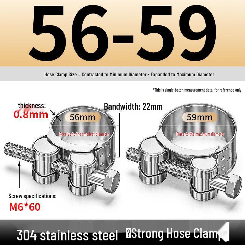 Aokewen Stainless Steel Heavy-Duty Hose Clamps