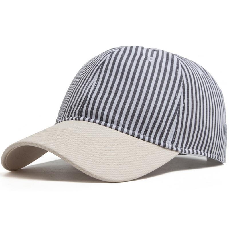 NEUE Mode Koreanischer Stil Gestreiftes Weiches Oberteil Baseballkappe für Damen Herren Sommer Sonnenhut Outdoor Sport Lässig Unisex Papa Hut