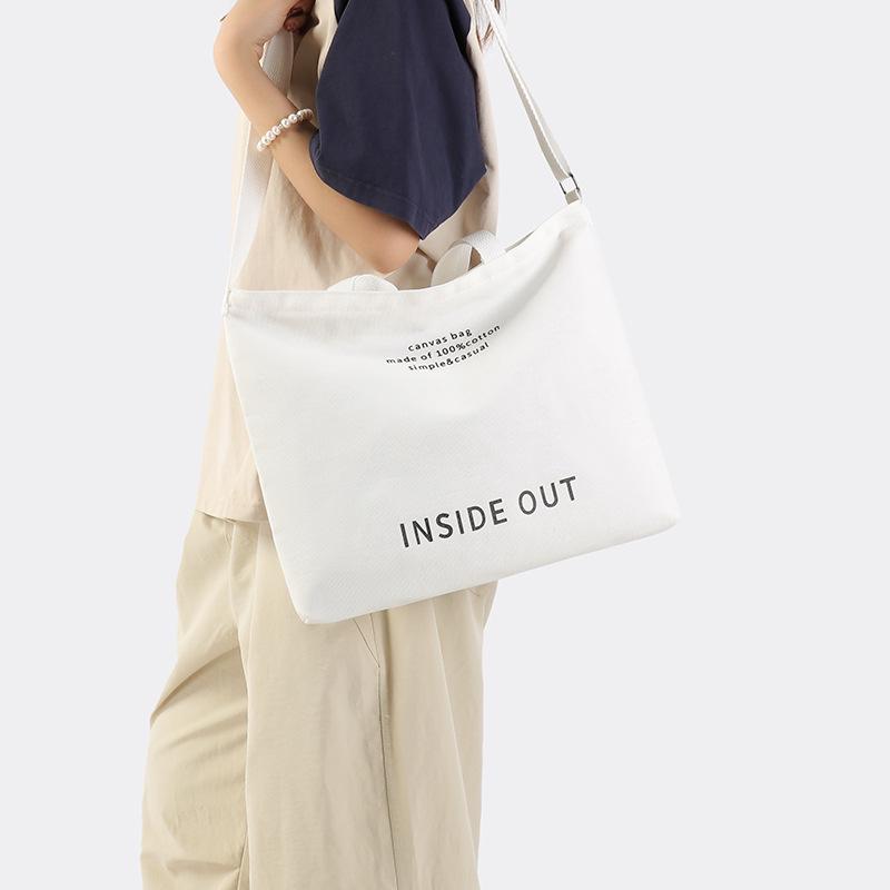 Retro Women's Canvas Tote: Large-Capacity Crossbody, Shoulder & Handbag for Students & Commuters