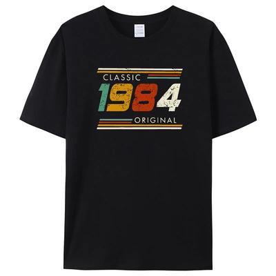 2024 New Men's T-shirt Novelty Awesome Vintage Classic 1984 Original T-Shirt Streetwear Cotton Summer Style T-shirt Men Tees