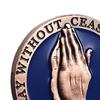 Christian Prayer Coin Pray Without Ceasing Sacred Scripture Companion Coin Metal Praying Hands Coin