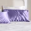 2 Stück Satin-Kissenbezüge, glatte Kunstseide, einfarbig, glatte Oberfläche, verhindert Kräuseln und Brechen, Kissenbezug für Schlafzimmer, Wohnzimmer, Sofa, Kissenbezug