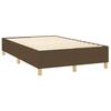 Box Spring Bed with Mattress Dark Brown 120 x 190 cm Fabric