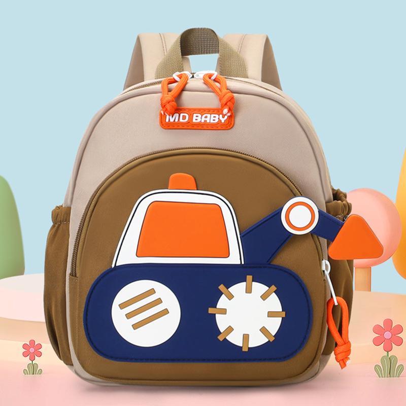 New Kids' Cartoon Car Backpack: Lightweight, Outdoor School Bag for Boys & Girls