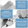 2Pcs Universal Magnetic Seam Guide with Hemmer Function Multifun Ruler Attachment Presser Foot for Sewing Machine Accessory