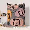 1pc Cat Faces Blanket Warm, Cozy, And Soft, Suitable for Sofas, Beds, Cars, And Office Use.Perfect for Camping And Travel, Making It a Great Gift for