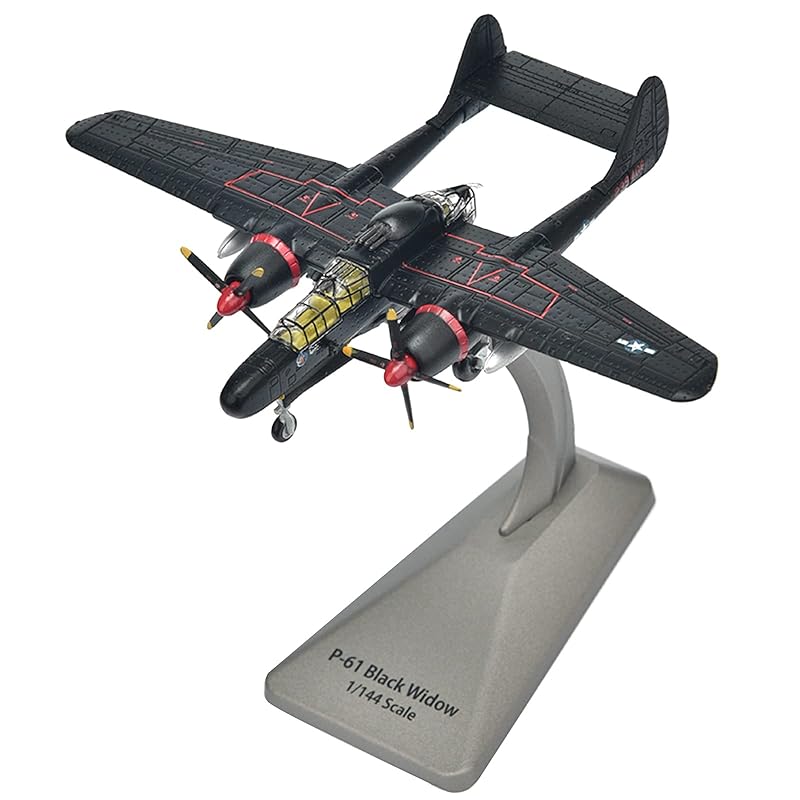 

Alloy World War II USAF P-61 Black Widow Bomber Aircraft Model Aircraft Model 1:144 Model Simulation Science Exhibition Model