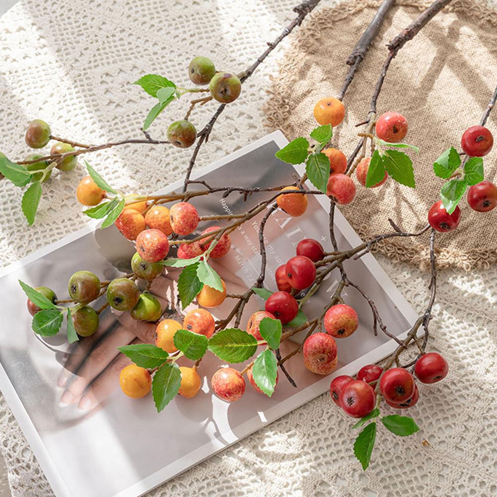 Faux Plants Artificial Berry Flowers Home Interior Party Decor Realistic Design Artificial Flowers For Everyday Decor