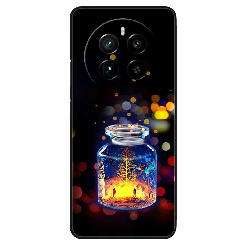 For Realme 12 4G Case Black Silicone Lovely Cute Soft TPU Phone Cases On Realme12 4G Protect Bumper Cover Shell Coques 6.67''
