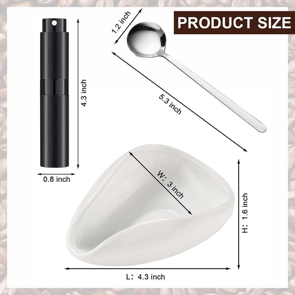 Coffee Bean Scale Dish Coffee Dosing Tray Spray Bottle Coffee Weighing Tools Measuring Spoon Gift for Coffee Enthusiasts