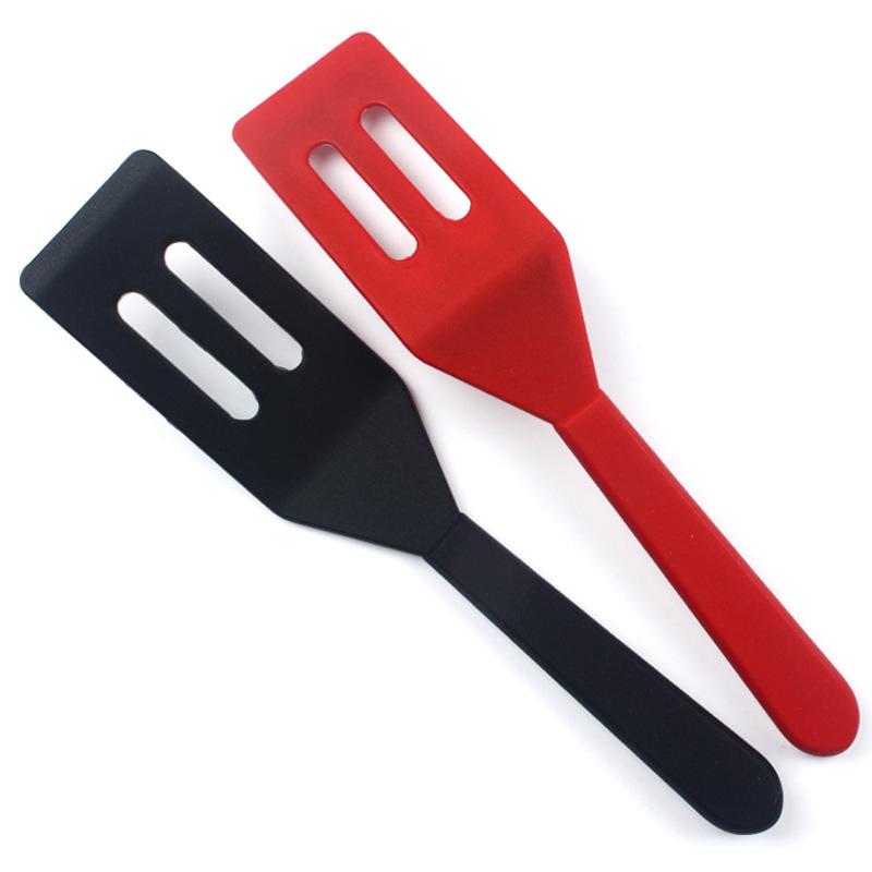 Non-stick Silicone Brownie Pancake Slotted Spatula with Long Handle