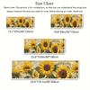 1Pcs Blooming Sunflowers Slogan 'Wohlgefhlt' Non-Slip Washable Area Rug Runner for Entryway, Living Room, Bedroom & Patio