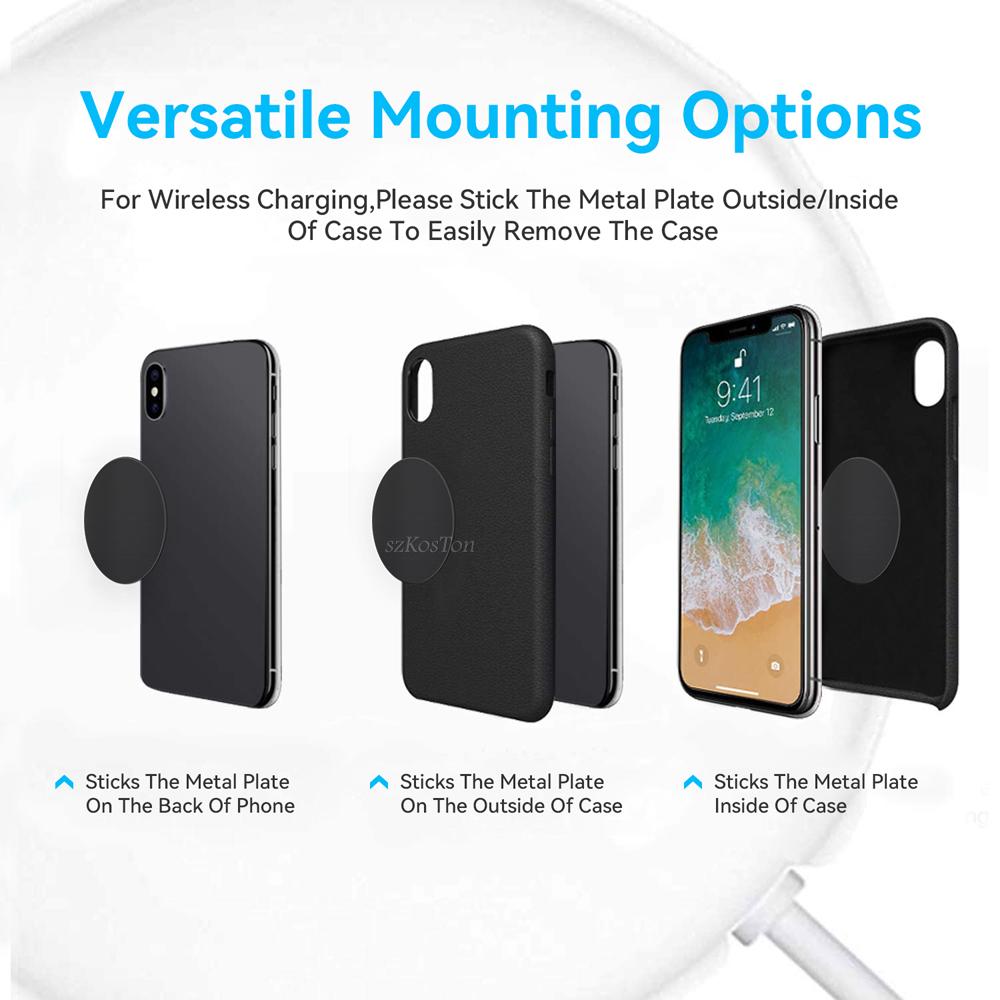 5/1 Balení Kovový Diskový Samolepicí List Pro Magnetický Držák Telefonu do Auta Univerzální Kulatá Železná Samolepicí Montážní Deska pro Stojan Telefonu