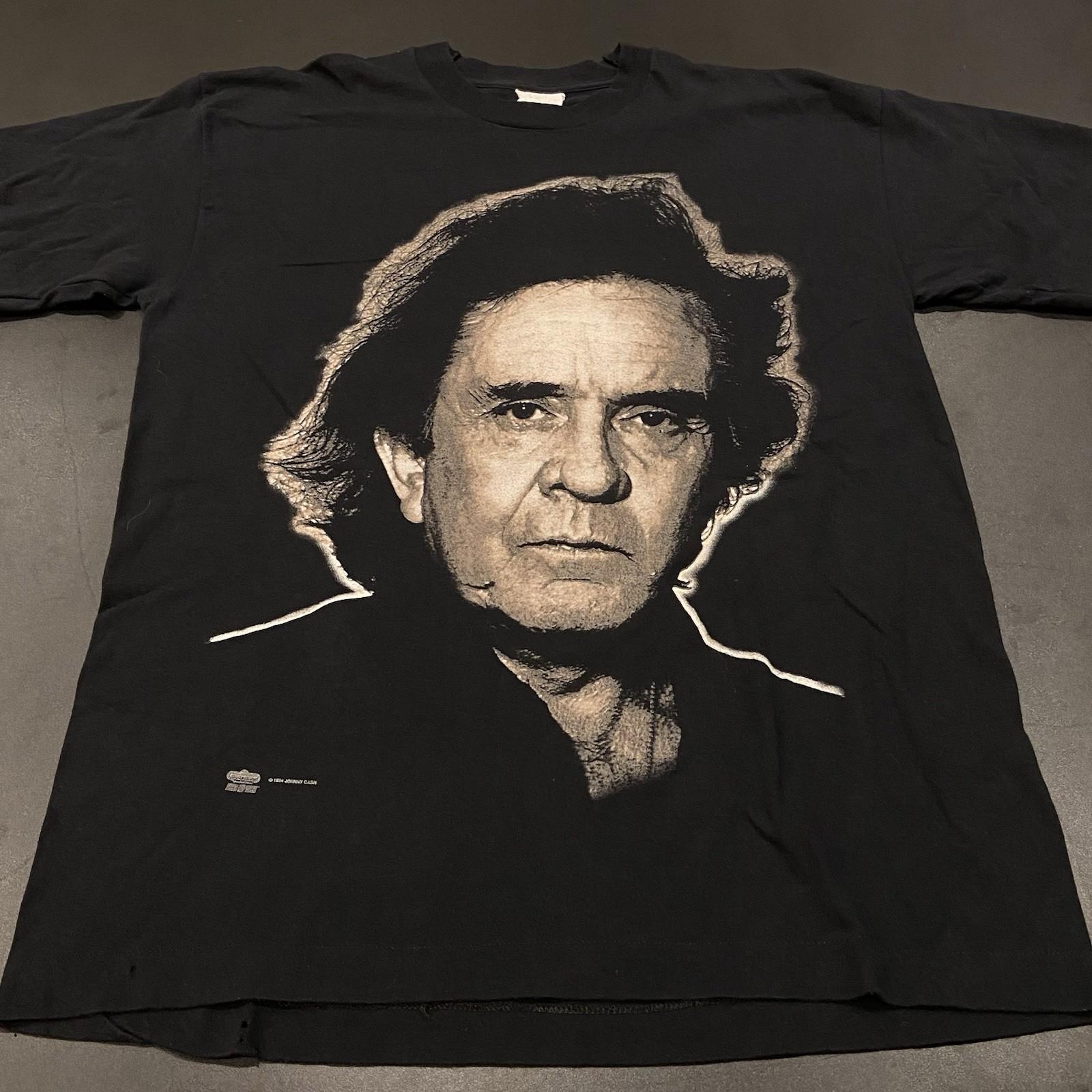 Vintage Johnny Cash T Shirt Men’s Large 90s Single Stitch 1997 Rockabilly Rare Unisex T-Shirt XL