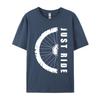 Just Ride MTB Mountainbike Einfacher Stil Baumwolle Unisex T-Shirt Comics Oberteile Hemden Neuankömmling Lässiges Oberteil T-Shirts