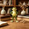 Garden Frog Ornament Small Waterproof Sitting Frog Resin Frog Sculpture Figurine Cute Standing