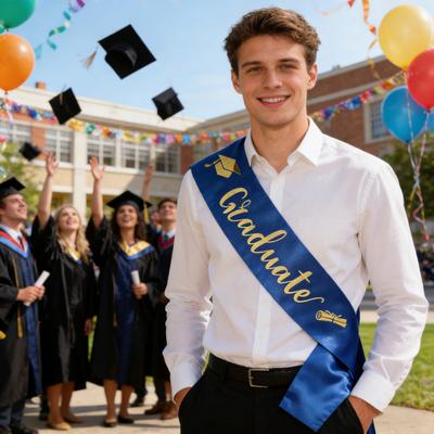 Graduation Sash Class of 2026 Grad Honor Sash I Graduated Satin Sash for Congrats Graduates Party Supplies