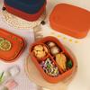 Fiambrera de Silicona con Múltiples Compartimentos a Prueba de Fugas Libre de BPA Contenedor para Alimentos Apto para Microondas/Horno/Congelador Fiambrera Bento para Trabajo Viaje Picnic