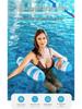 Foldable Striped Pool Hammock: New Style Inflatable Float & Mesh Recliner