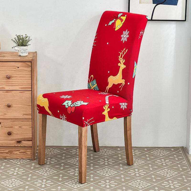 

Різдвяні чохли для обідніх стільців. Розтяжні чохли для сидінь. Чохли для вітальні, кухні, офісу, готелю, банкету, церемонії, вечірки Universal