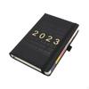 Organizer Notebook, Weekly and Monthly Planner, Faux Leather Cover, Pen Holder, 3”x7”