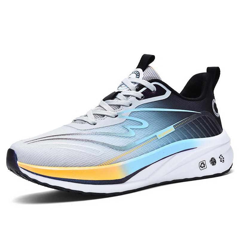 Fashionable men's sports running shoes, with comfortable breathable mesh material, supportive design, and durable rubber outsole