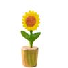 Wooden Sunflower Decor Figurine With Handcrafted Flower Carving For Gift Giving And Home Decor