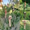 1 Stück dekorative Straußenkopf-Statue aus Kunstharz für den Außenbereich, Gartenbodeneinsatz für Terrasse, Hof, Garten, Haus, Weihnachtsdekoration