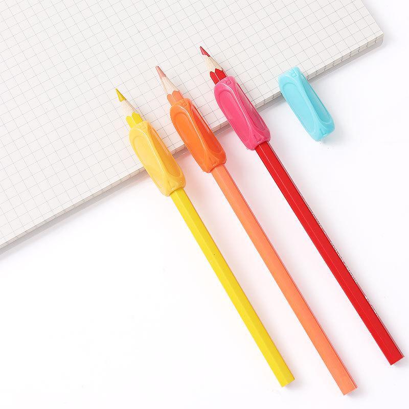 4pcs Left & Right Grip Pencil Gripper Primary Student Grip Corrector Posture Corrector Set Suitable For 6 Years Old 3912