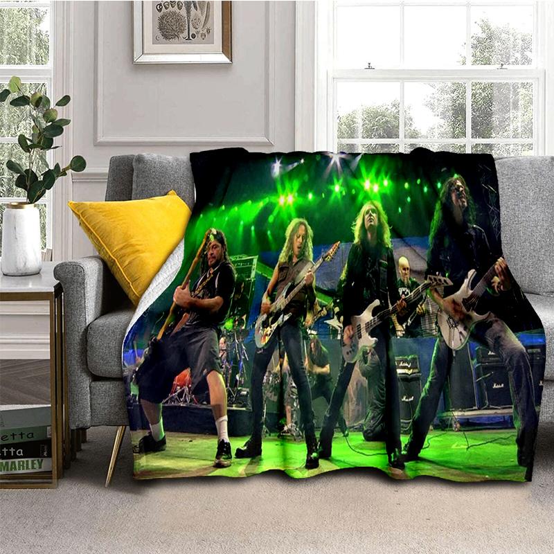 2025 New Style Slayer Heavy Metal Band Sign Blanket,Soft Throw Blanket for Home Bedroom Bed Sofa Travel Cover Kid Gift