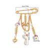 1 pièce Luxe discret Multi-fonctionnel Cadeaux Ensemble Alliage Gland Perlé Broche Gland Léger Boucle Fixe Exquise Élégance