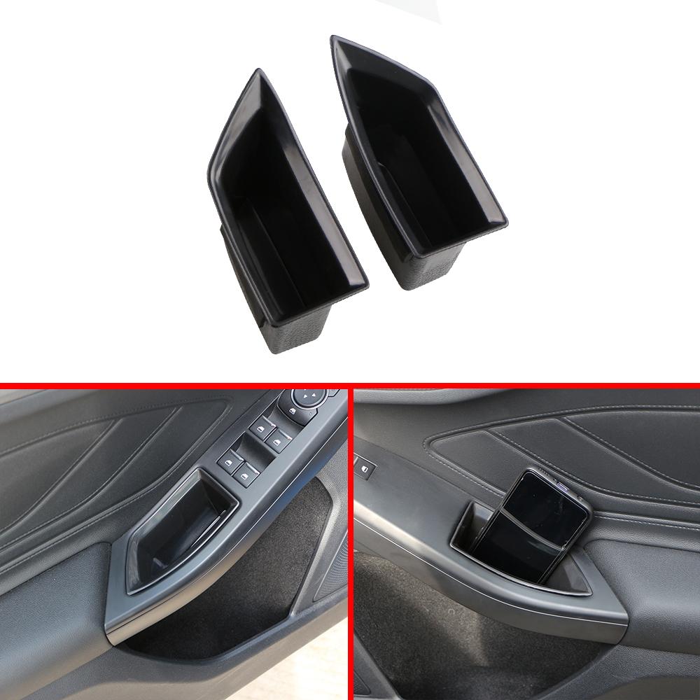 Auto Tür Aufbewahrungsbox für Ford Focus MK4 2019 2020 2021 2022 ABS Vordertüren Plattenverkleidungen Linien Zubehör 2 Stück Auto Styling