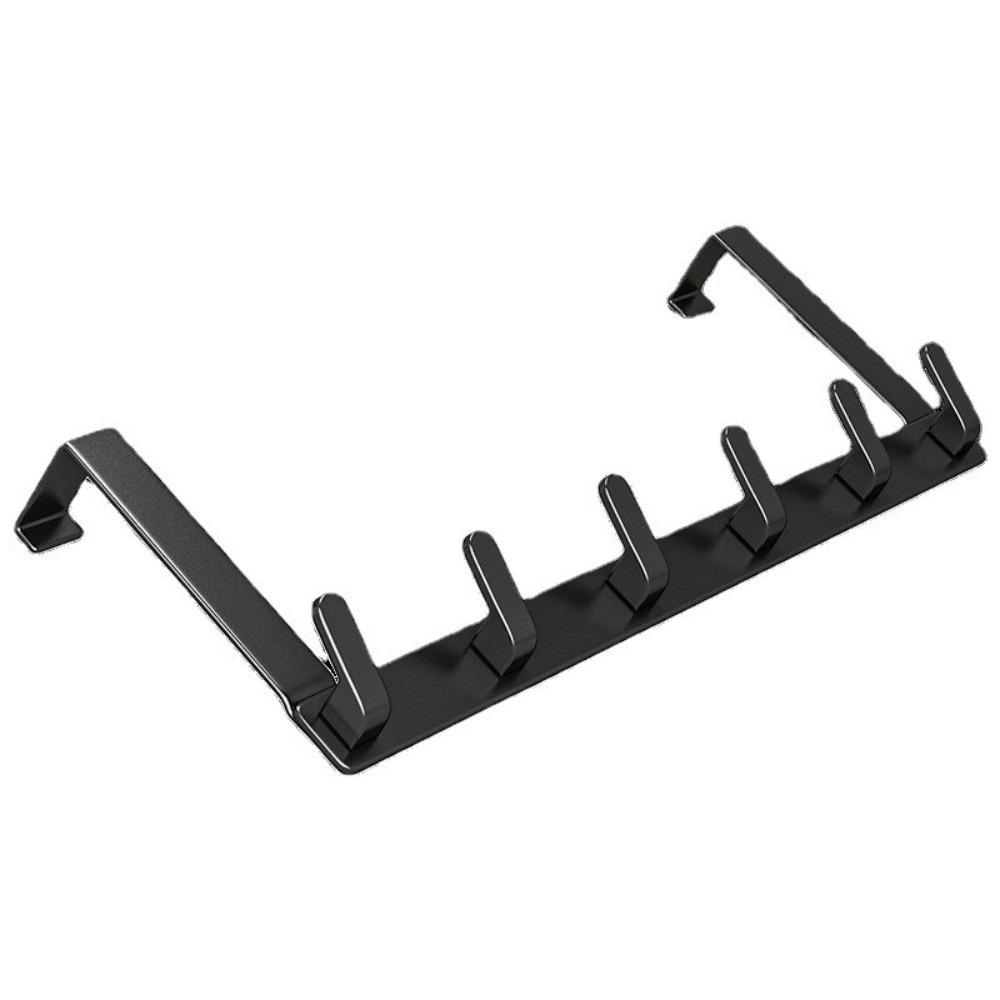 Aluminum Alloy Coat Hat Rack 5/6 Hooks Behind Door Hook Durable Clothes Hanging Rack  Home Gadgets