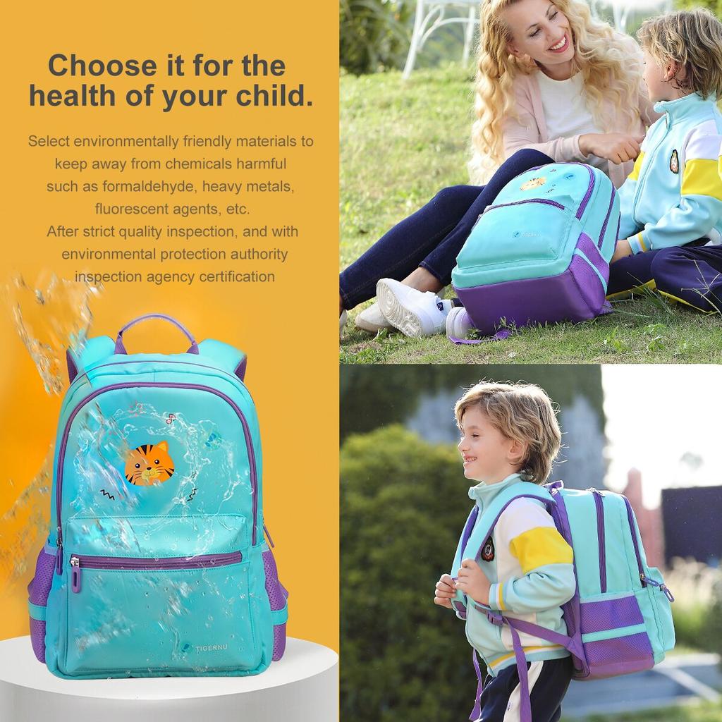 Tigernu Breathable Light Weight Children Backpacks For Boys Girls Big Capacity School Backpack Cute Kids Bags Waterproof Mochila