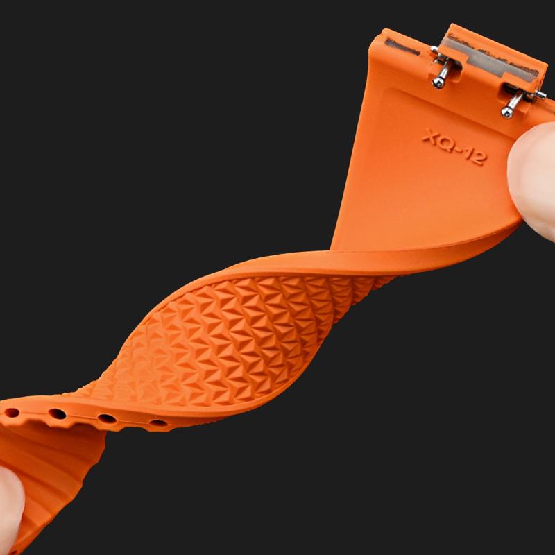 Pro hodinky Tissot PRX T137 FKM 11mm 12mm pánské dámské řemínek na hodinky z fluorokaučuku náramek s rychloupínací skládací sponou řemínek na zápěstí