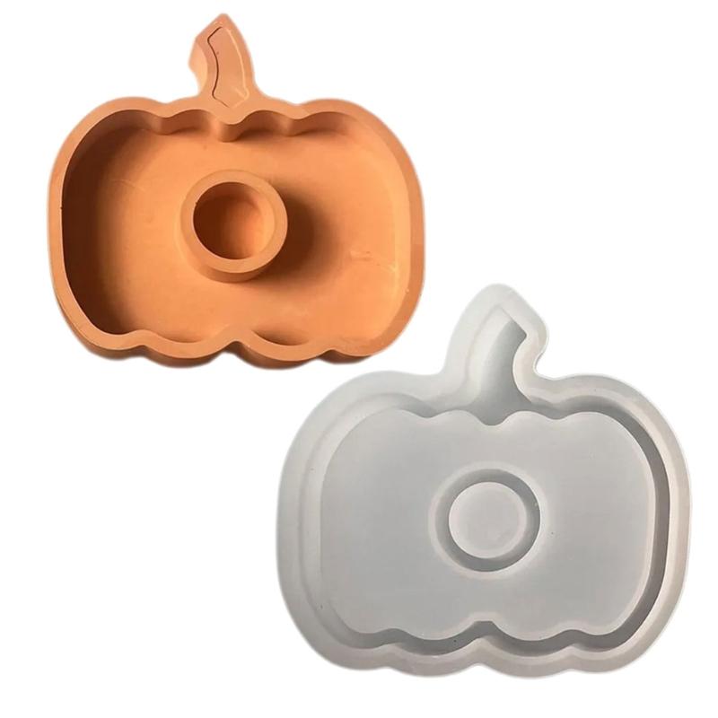

Pumpkin Silicone Candlestick Molds for Epoxy Resin Pillars Candle Stand Tealight Holder Storage Tray Home Decoration 1