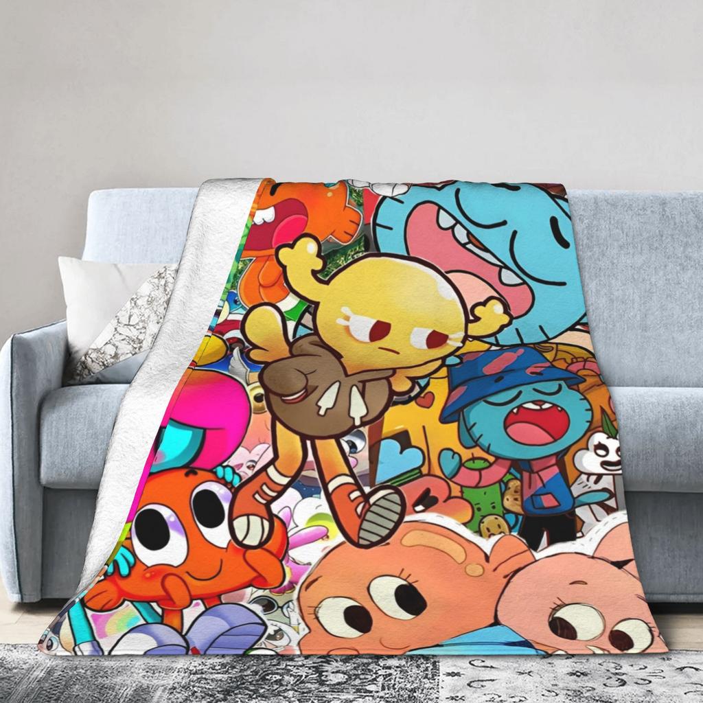 The Amazing World Of Gumballs Fashion Blanket Cozy Soft Throw Fashion Blankets for Sofa Multiple Sizes Rug Piece