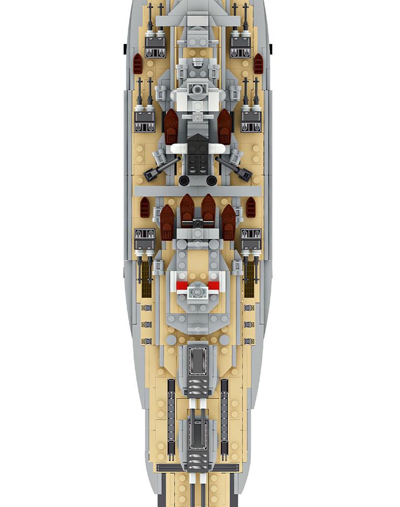 Fang Cheng Aircraft Carrier & Bismarck Battleship Model Toy - Educational Assembly Puzzle for Boys